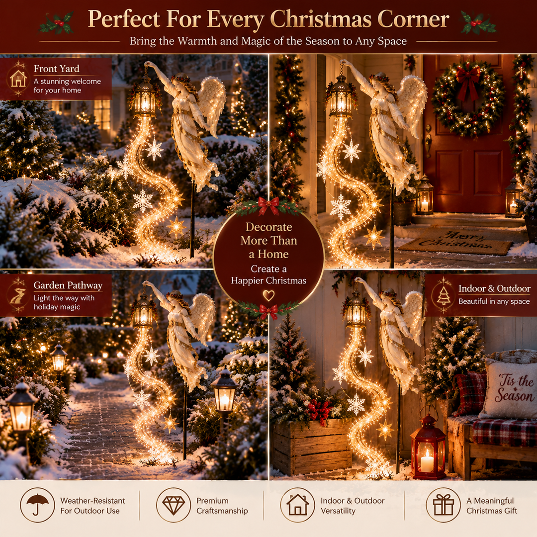 Christmas Pathway Lights Warm White LED Glowing Angel