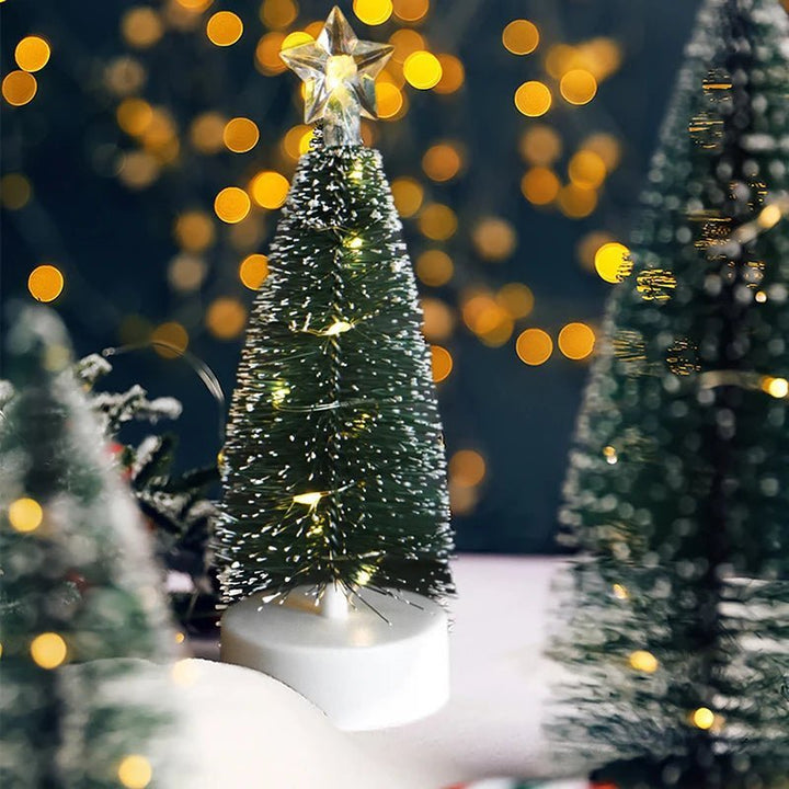 Christmas Tree Lights LED Glowing Miniature Tabletop Decorations
