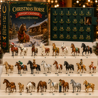 Collectible Horse Advent Calendar with 24 Unique Figurines