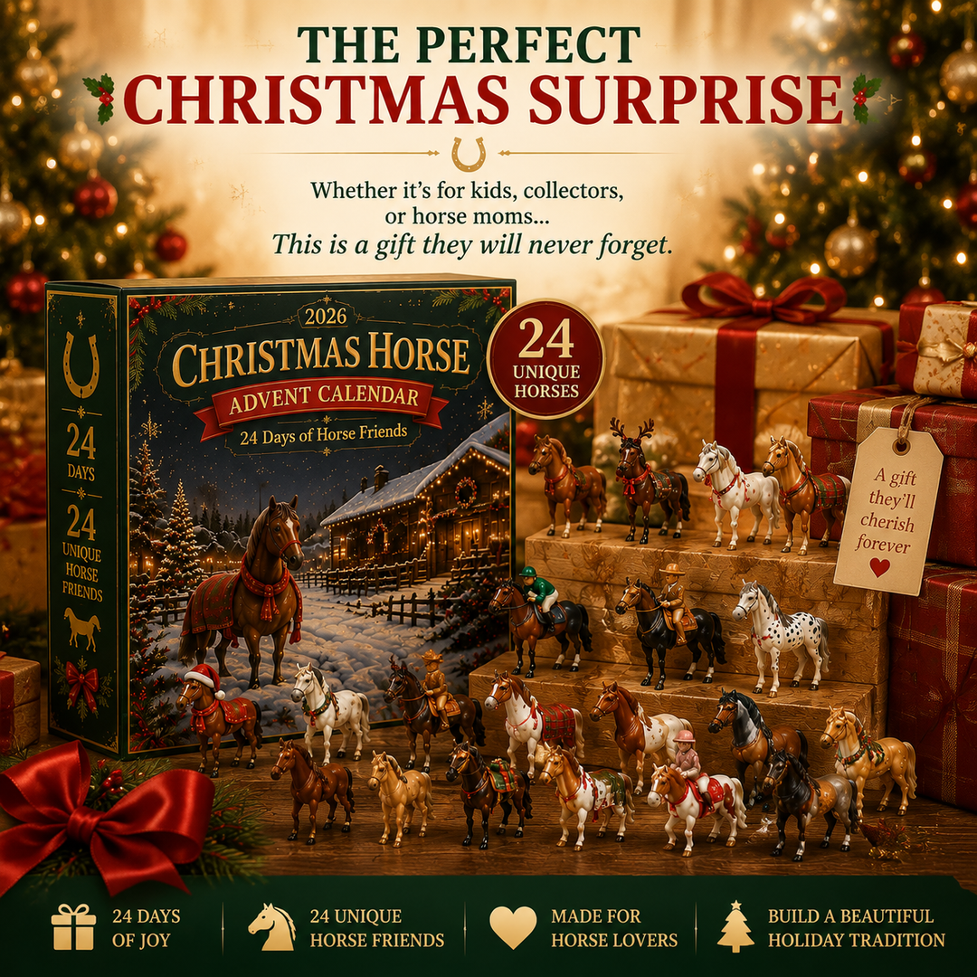 Collectible Horse Advent Calendar with 24 Unique Figurines
