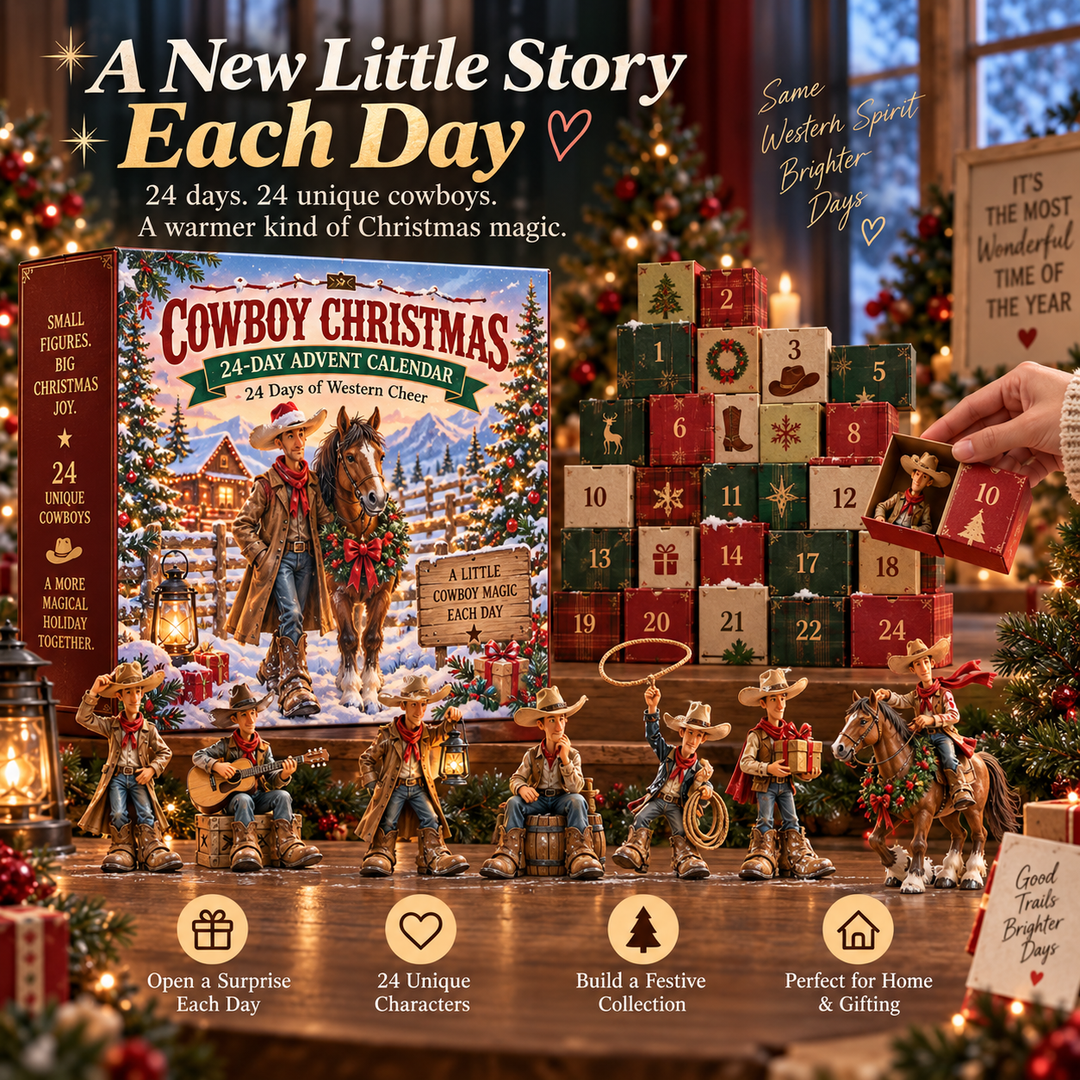 Cowboy Advent Calendar with 24 Unique Western Figures