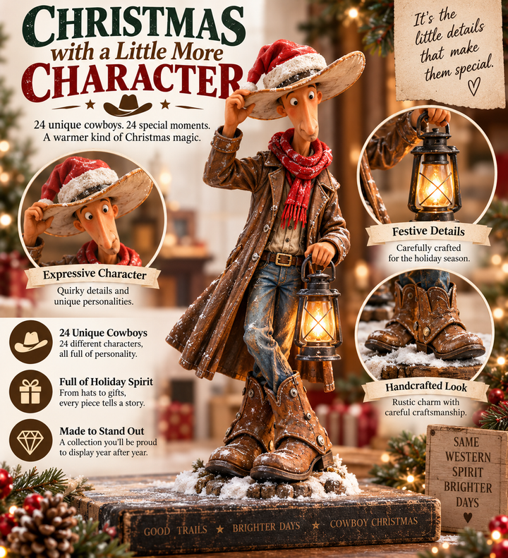 Cowboy Advent Calendar with 24 Unique Western Figures