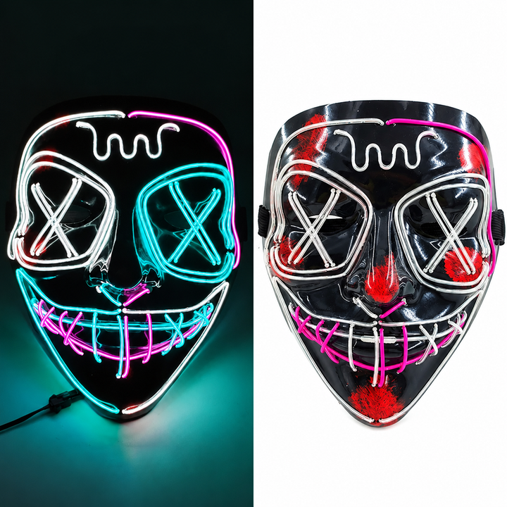 Halloween LED Purge Mask with Neon Glow