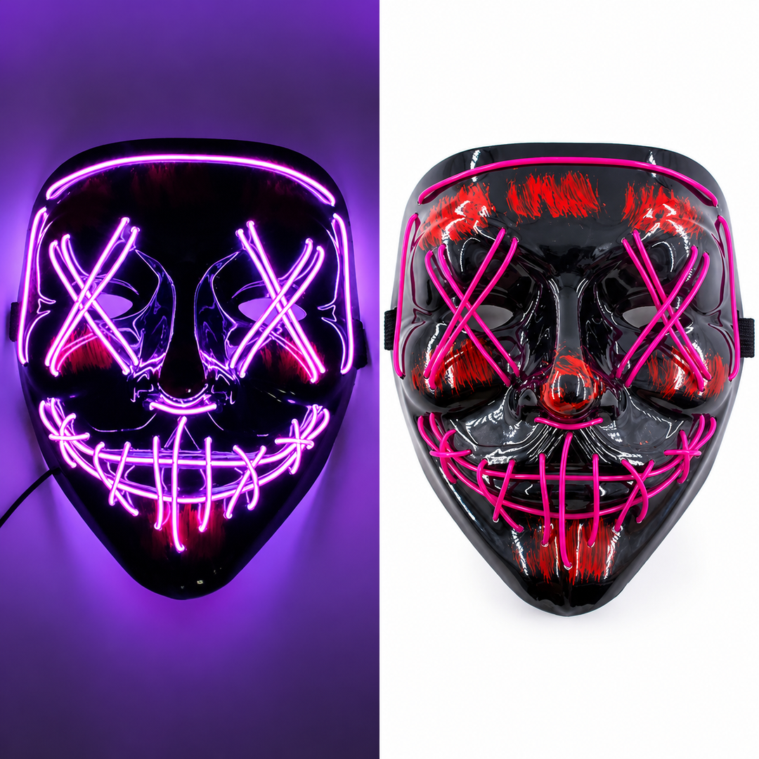 Halloween LED Purge Mask with Neon Glow