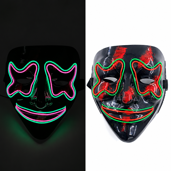 Halloween LED Purge Mask with Neon Glow