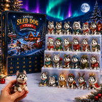 Dog Advent Calendar with 24 Collectible Sled Dogs