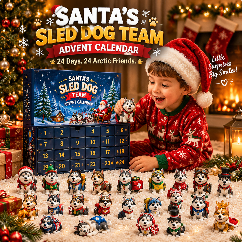 Dog Advent Calendar with 24 Collectible Sled Dogs