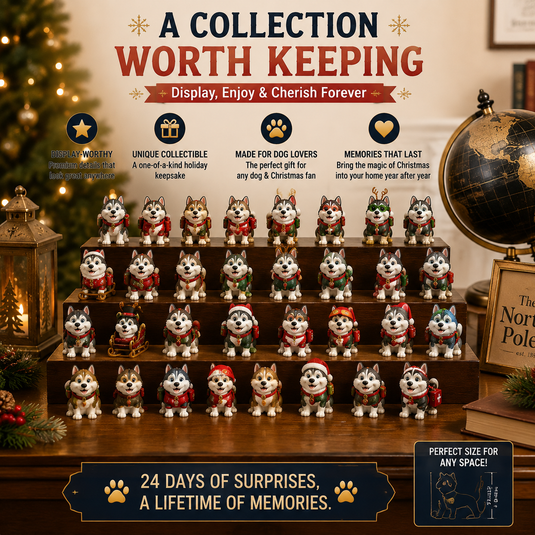 Dog Advent Calendar with 24 Collectible Sled Dogs