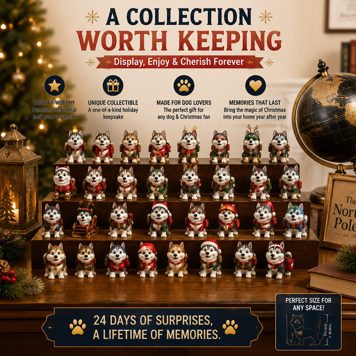 Dog Advent Calendar with 24 Collectible Sled Dogs