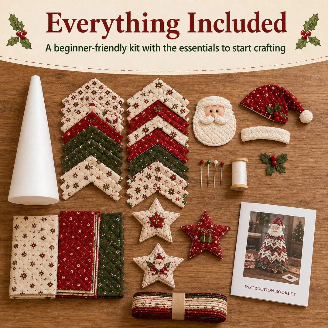 Quilted Santa DIY Christmas Tree Kit
