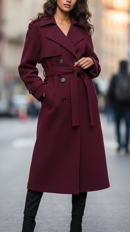 Aisha | Women’s Waist Tie Belt Trench Coat