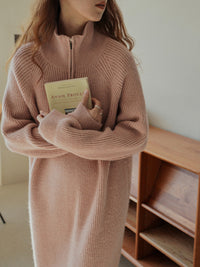 Eliza | Women's Cable Knit Midi Sweater Dress