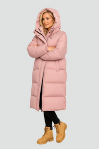 Elizabeth | Women's Long Hooded Quilted Puffer Winter Jacket