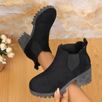 Ellie | Women's Suede High Heeled Chelsea Boots
