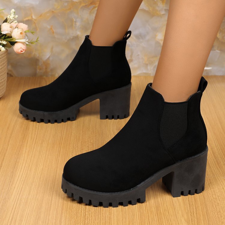 Ellie | Women's Chunky Block Heel Chelsea Boots