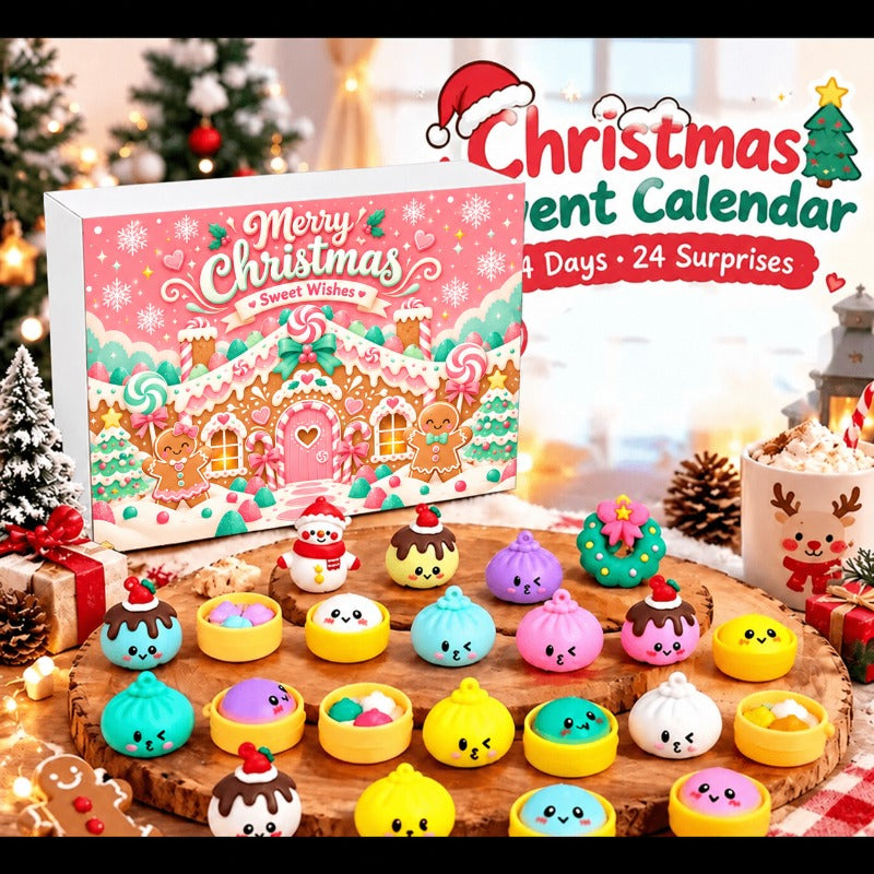 Random 24pcs Squishy Dumpling Advent Calendar
