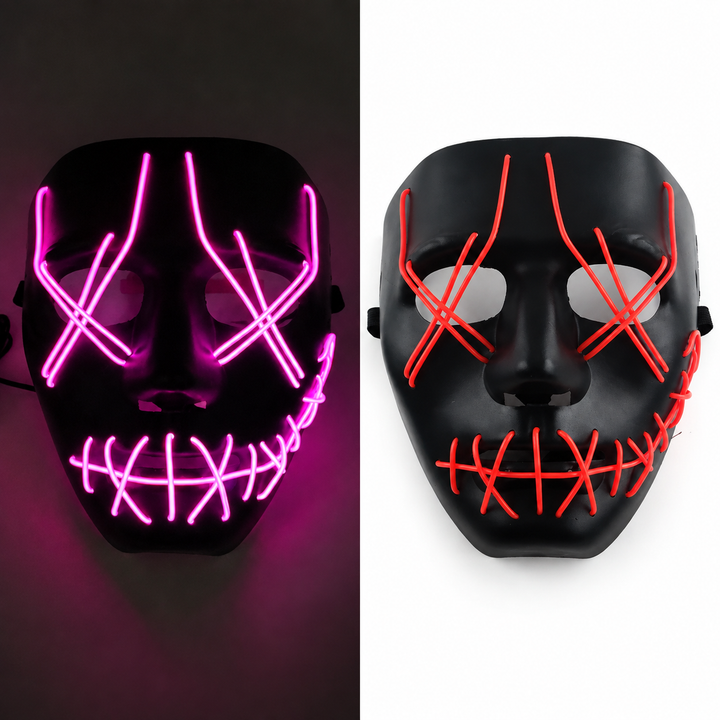 Halloween LED Purge Mask with Neon Glow