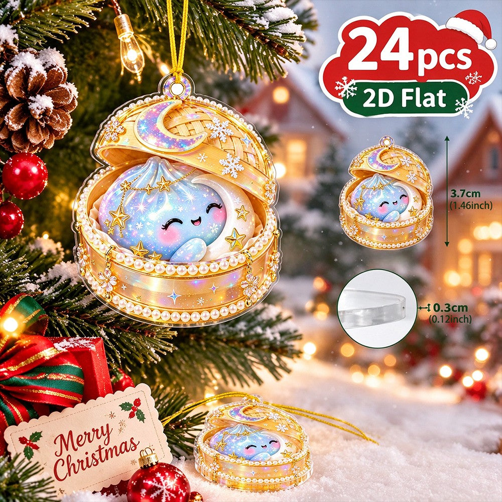 2D Flat 24pcs Glitter Dumpling Advent Calendar