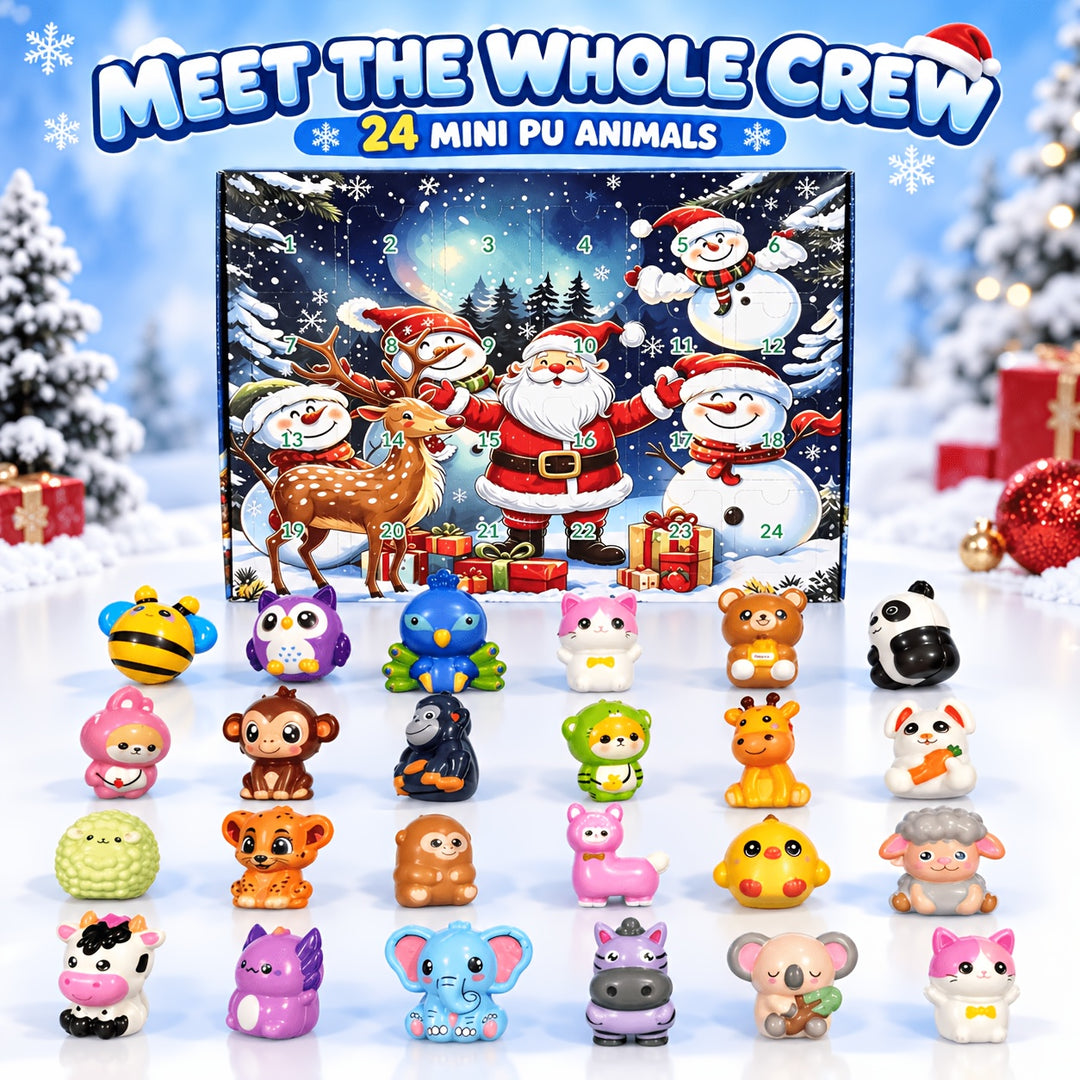 24 Sets Christmas Squishy Animal Advent Calendar