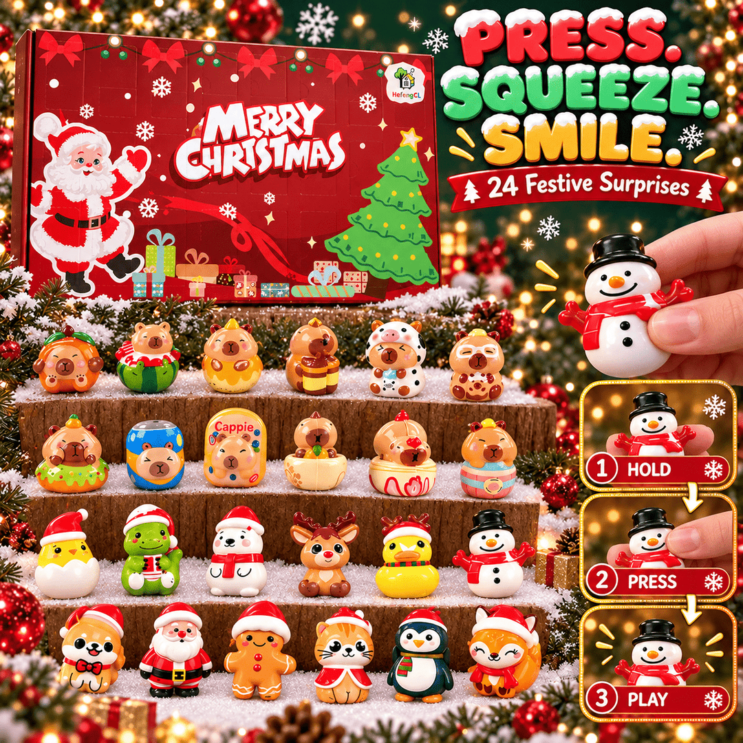 24pcs Christmas Squishy Capybara Advent Calendar