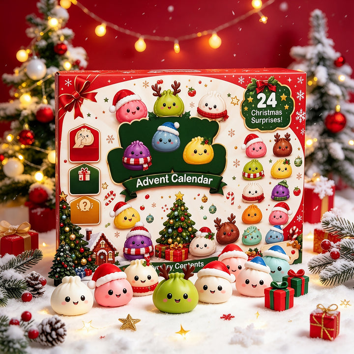 24pcs Christmas Squishy Dumpling Advent Calendar