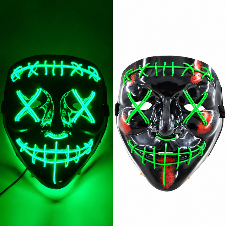Halloween LED Purge Mask with Neon Glow