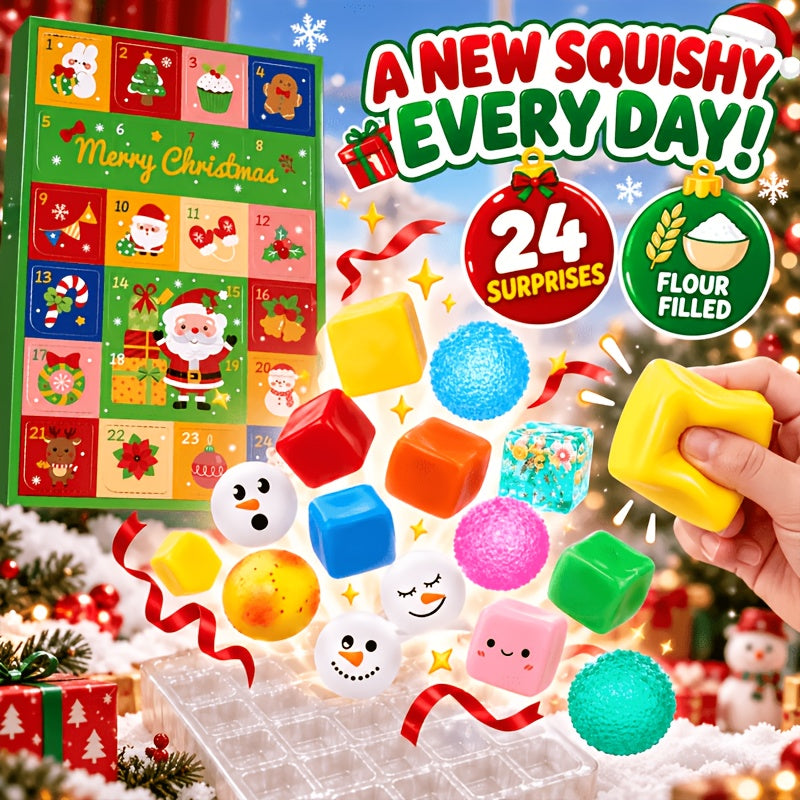 24pcs Christmas Squishy Advent Calendar