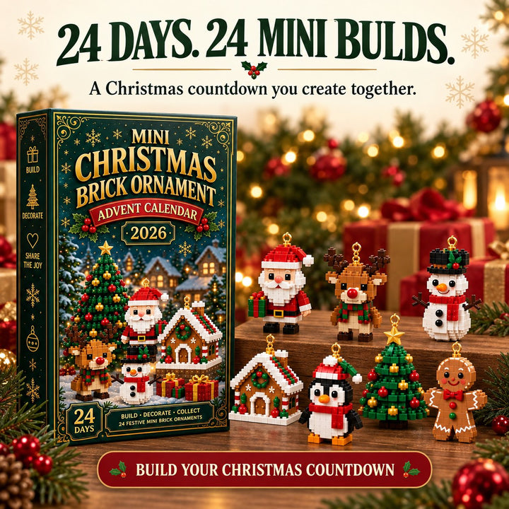 Festive Mini Christmas Brick Ornament Advent Calendar