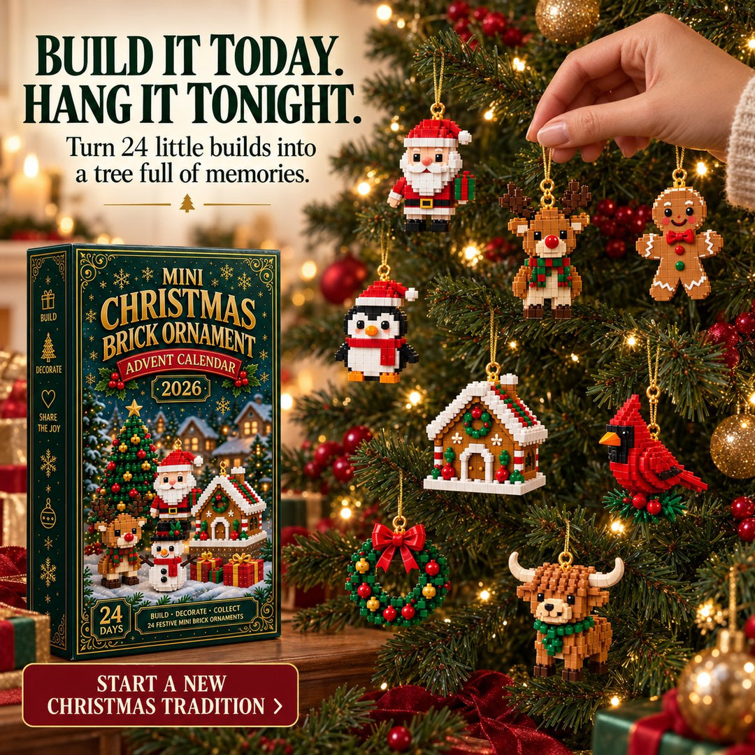 Festive Mini Christmas Brick Ornament Advent Calendar