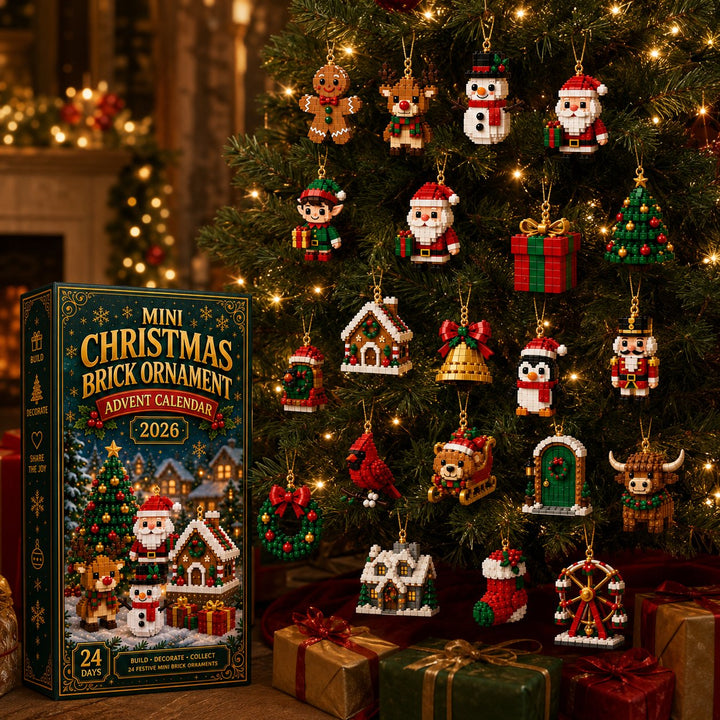 Festive Mini Christmas Brick Ornament Advent Calendar