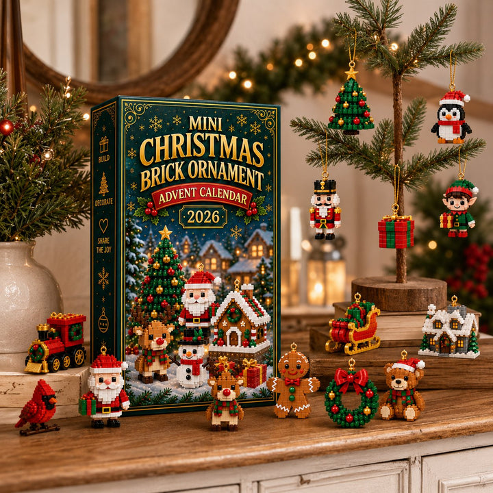 Festive Mini Christmas Brick Ornament Advent Calendar