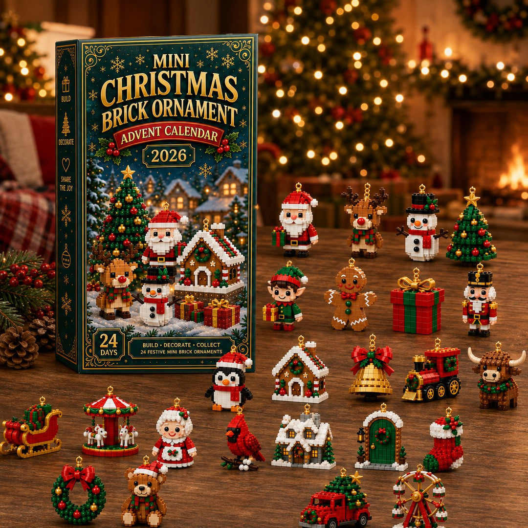 Festive Mini Christmas Brick Ornament Advent Calendar