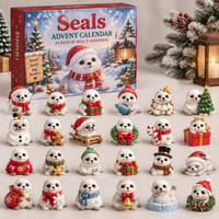 Festive Seal Advent Calendar with 24 Collectible Figurines