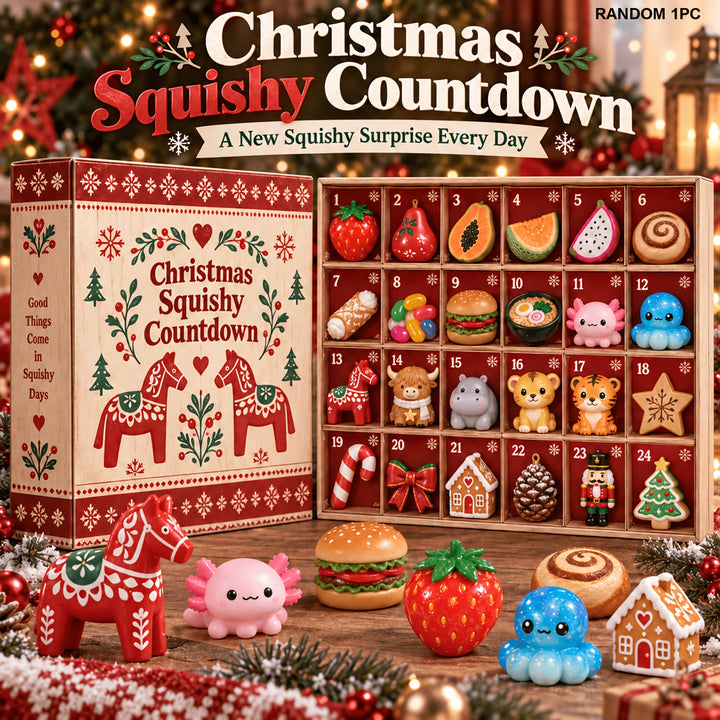 24pcs Christmas Squishy Countdown Advent Calendar