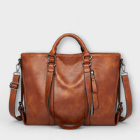 Women's Adjustable Large Leather Tote Bag