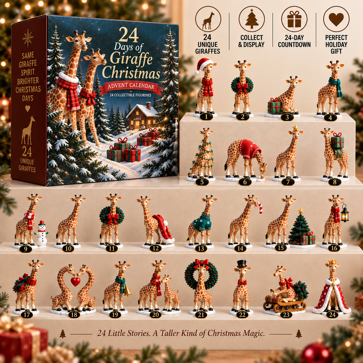 Giraffe Advent Calendar with 24 Collectible Figurines