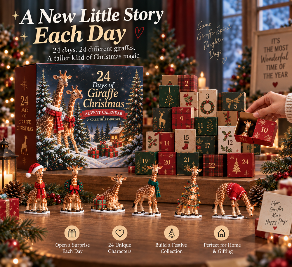 Giraffe Advent Calendar with 24 Collectible Figurines