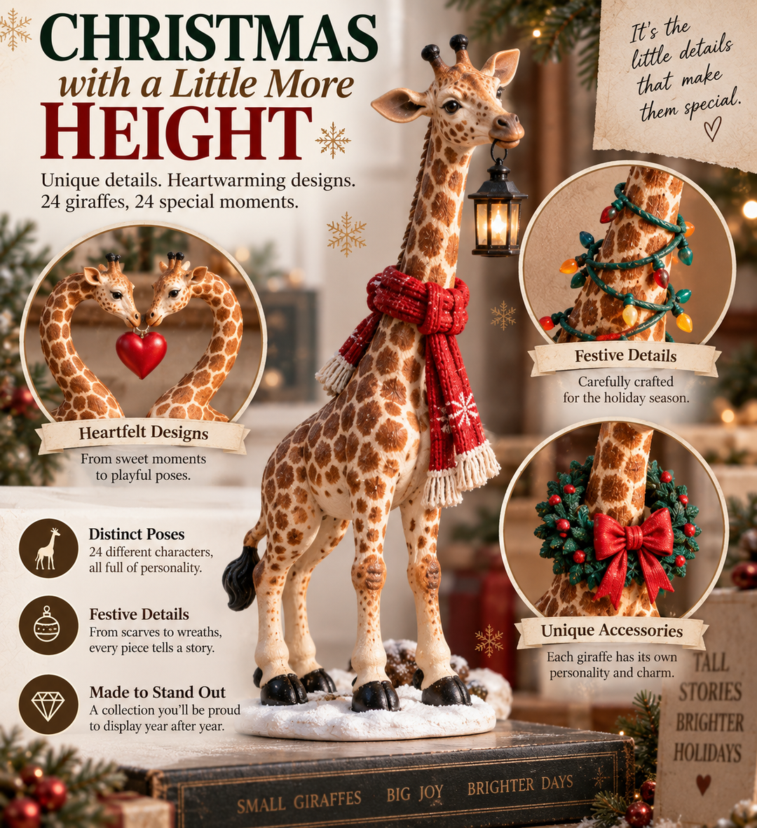 Giraffe Advent Calendar with 24 Collectible Figurines