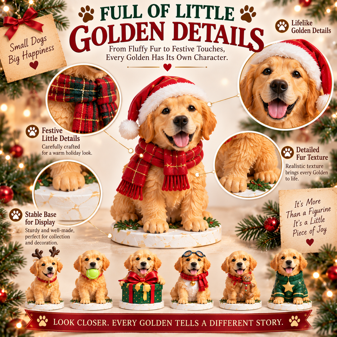 Golden Retriever Advent Calendar with 24 Festive Figurines