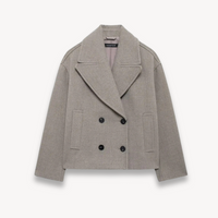 Imogen | Women's Elegant Cropped Wool Pea Coat