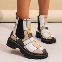 Jane | Women's Printed Chunky Lug Sole Chelsea Boots