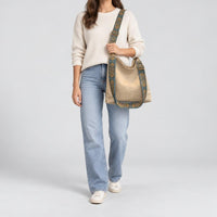 Women's Adjustable rtistic Banded Leather Bag