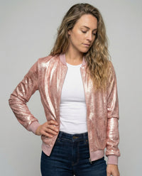 Jessica | Women's Glittering Bomber Jacket