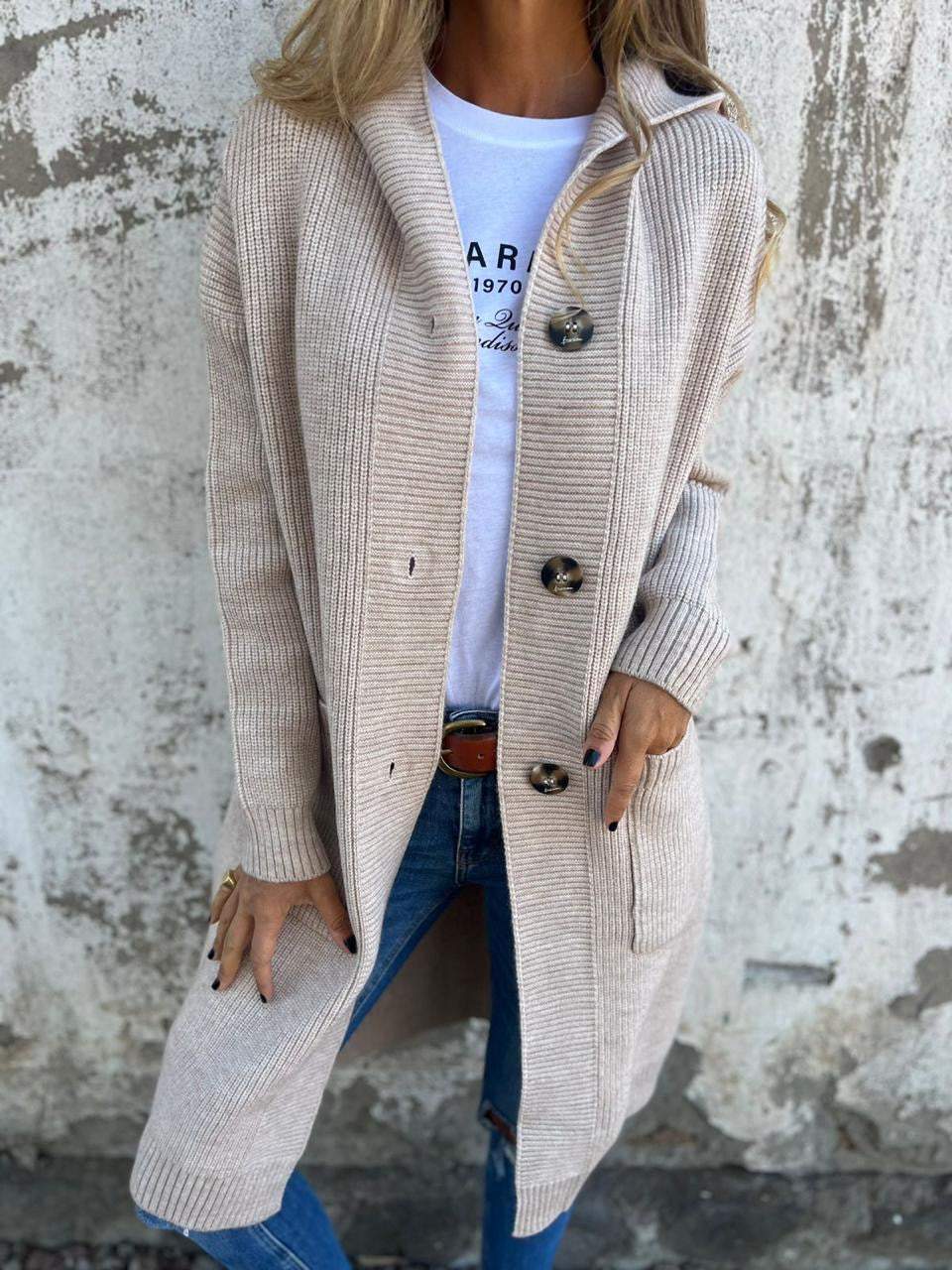 Katie | Women's Cozy Hooded Button-Up Cardigan