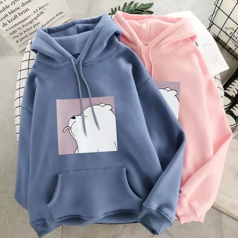 Karen | Women's Oversized Ice Bear Cartoon Print Hoodie