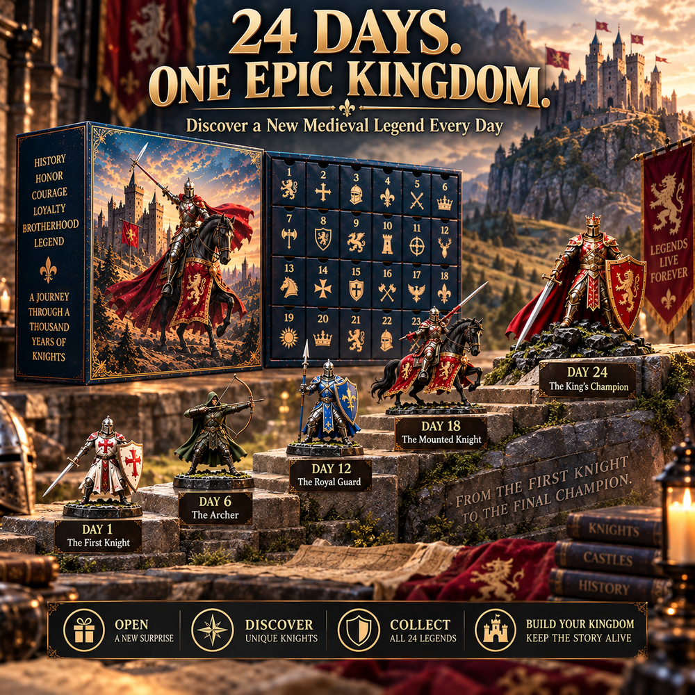 Knight Advent Calendar - 24 Unique Medieval Warrior Figurines