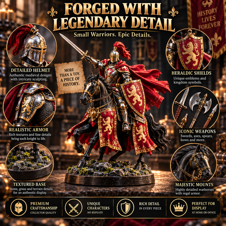 Knight Advent Calendar - 24 Unique Medieval Warrior Figurines