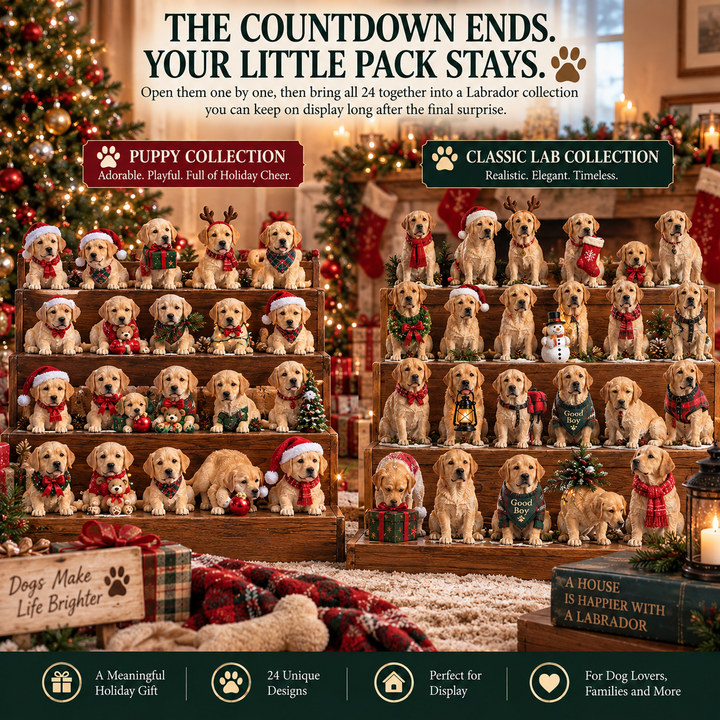 Labrador Advent Calendar - 24 Days Christmas Collectible Figurines