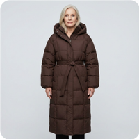 Lola | Women's Quilted Long Belted Puffer Jacket