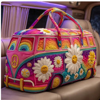 Colorful Quilted Travel Duffle Bag